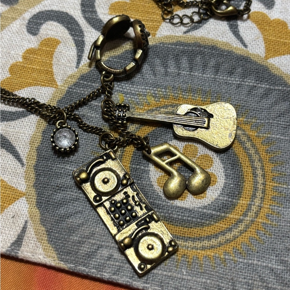 Vintage Music Themed Necklace